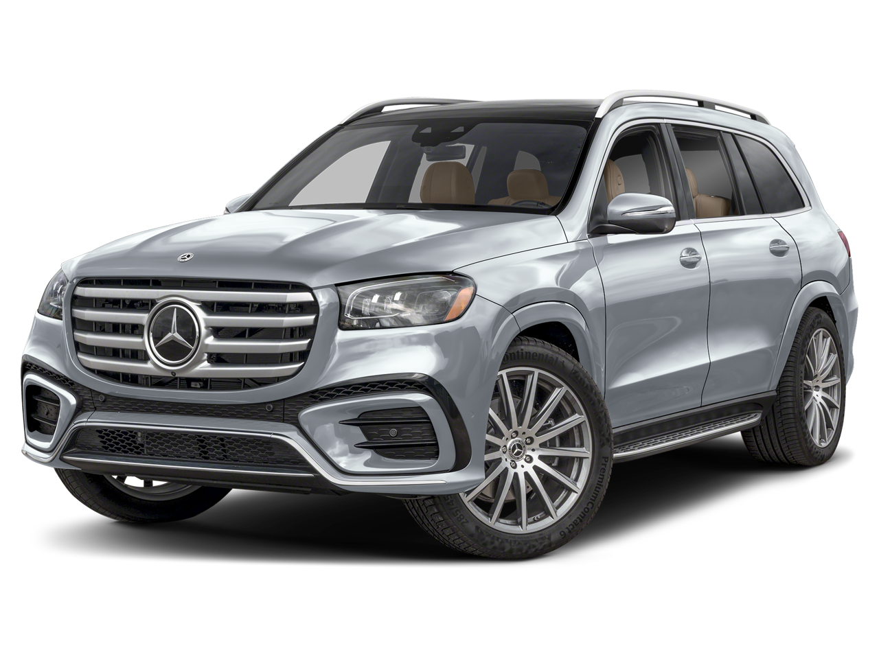 2026 Mercedes-Benz GLS GLS 580 in Cirrus Silver Metallic — front three-quarter view