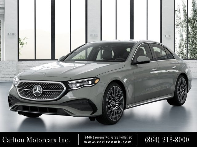 2026 Mercedes-Benz E-Class E 350 in Manufaktur Alpine Grey — front three-quarter view