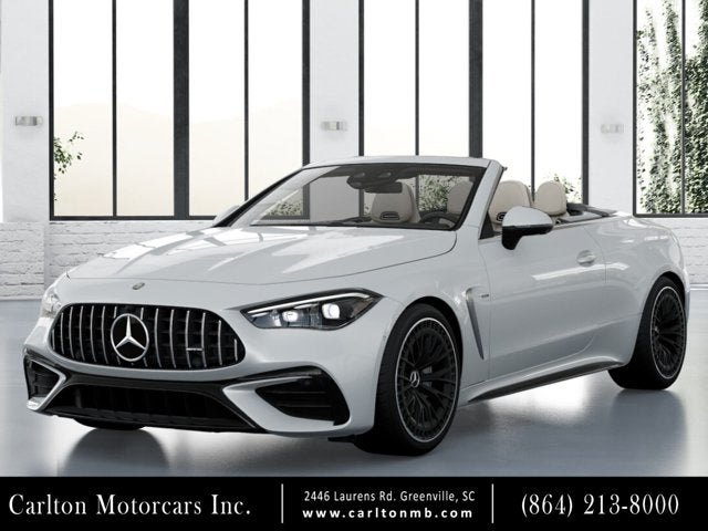 2026 Mercedes-Benz CLE AMG CLE 53 in Manufaktur Moonlight White Metallic — front three-quarter view